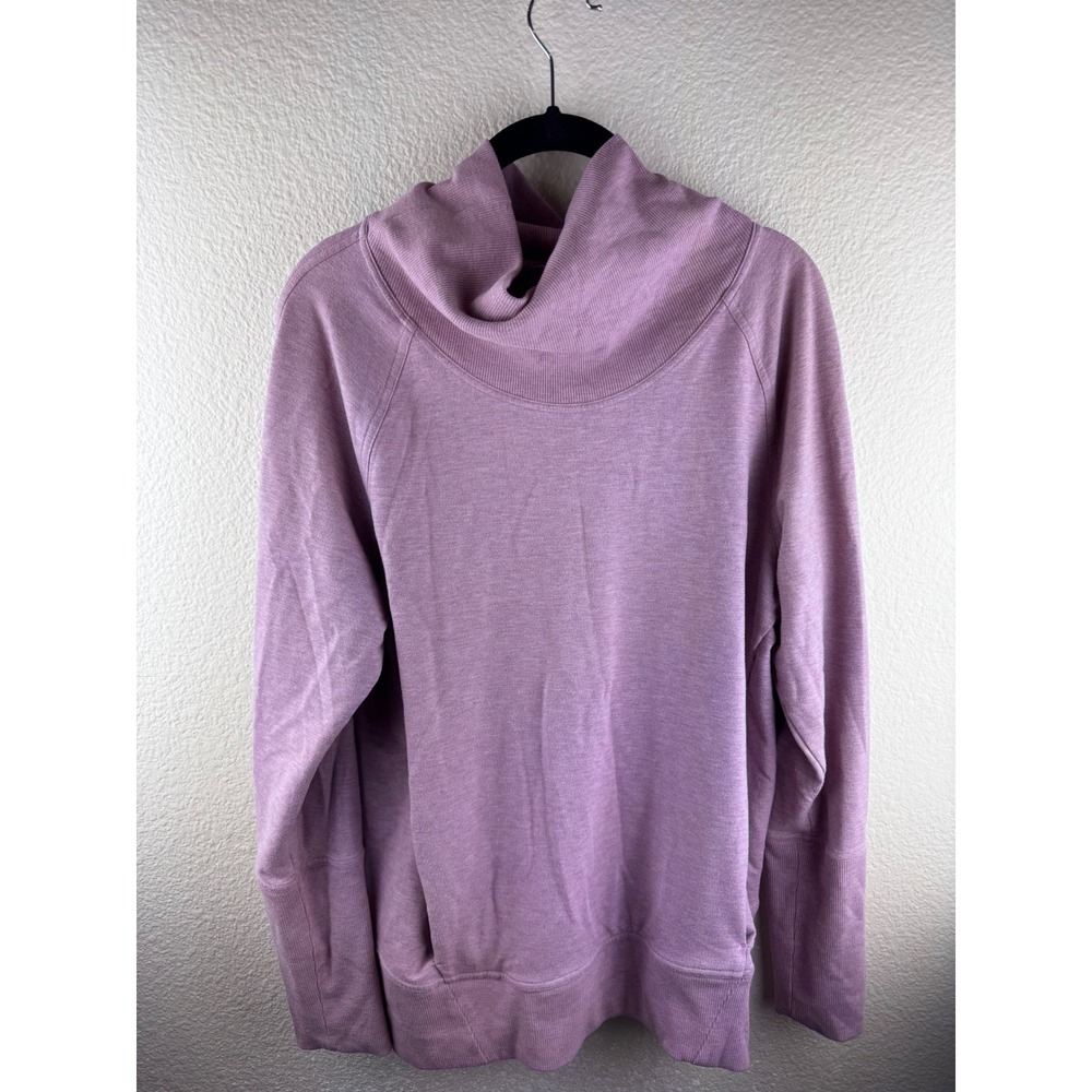 Lululemon High Lines Cowl Neck‎ Pullover Size 10 Mauve Heathered Minimalist
